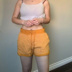 Orange Striped Shorts